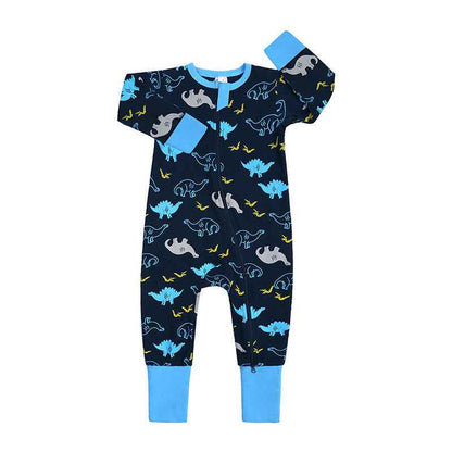 Spring And Autumn Long Sleeve Cotton Baby Jumpsuit Male And Female Baby Home Romper - MIQ Store