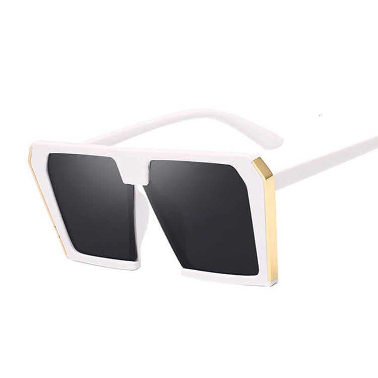 Fashion Metal Large Frame Women's Sunglasses UV Protection