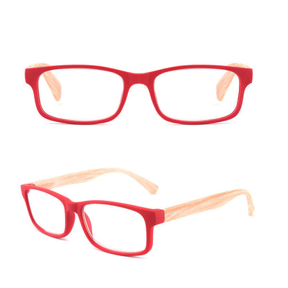 Square Presbyopia Glasses Bamboo Foot Men's And Women's Small Frame