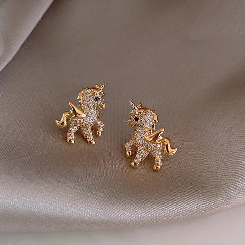 Animal Series Full Gemstone Earrings Ladies