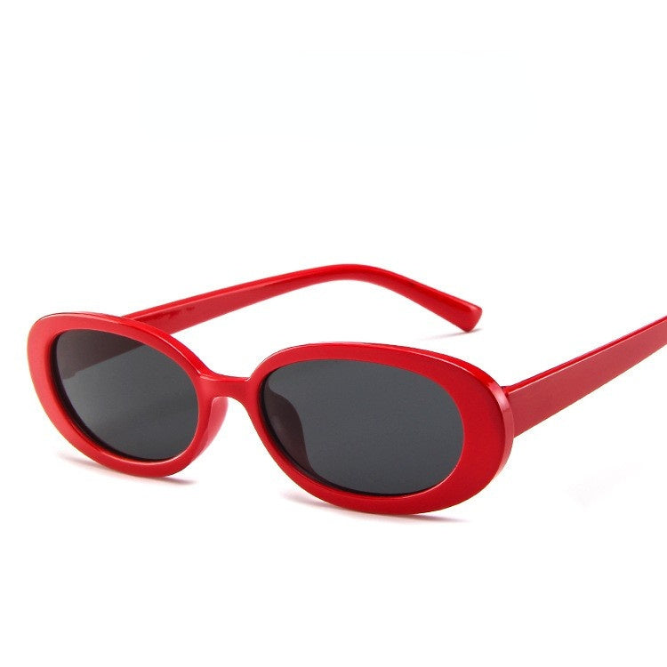 Fashion Oval Frame Cow Color Trend  Small Frame Glasses Ins New Sunglasses
