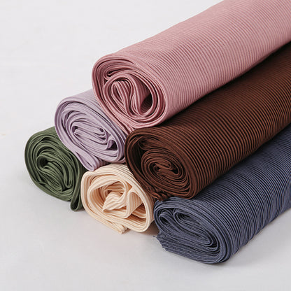 Solid Color Satin Crumpled Large Kerchief Fashion Scarf