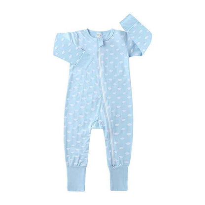 Spring And Autumn Long Sleeve Cotton Baby Jumpsuit Male And Female Baby Home Romper - MIQ Store