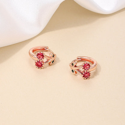Summer Bowknot Small Cherry Versatile Daily Commute Female Earrings