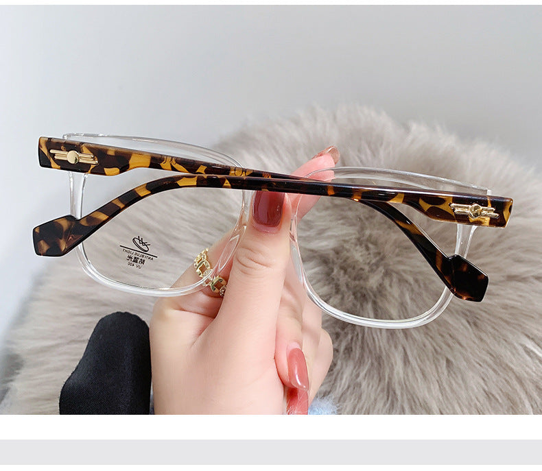 Retro Large Frame Can Be Equipped With Myopia Frame Plain Glasses