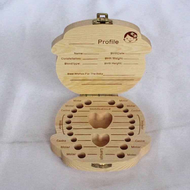 Male And Female Wooden Baby Deciduous Teeth Storage Box Baby Lanugo Teeth Storage Box - MIQ Store