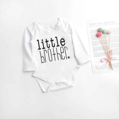 Letter Long-sleeved T-shirt Male Baby Jumpsuit