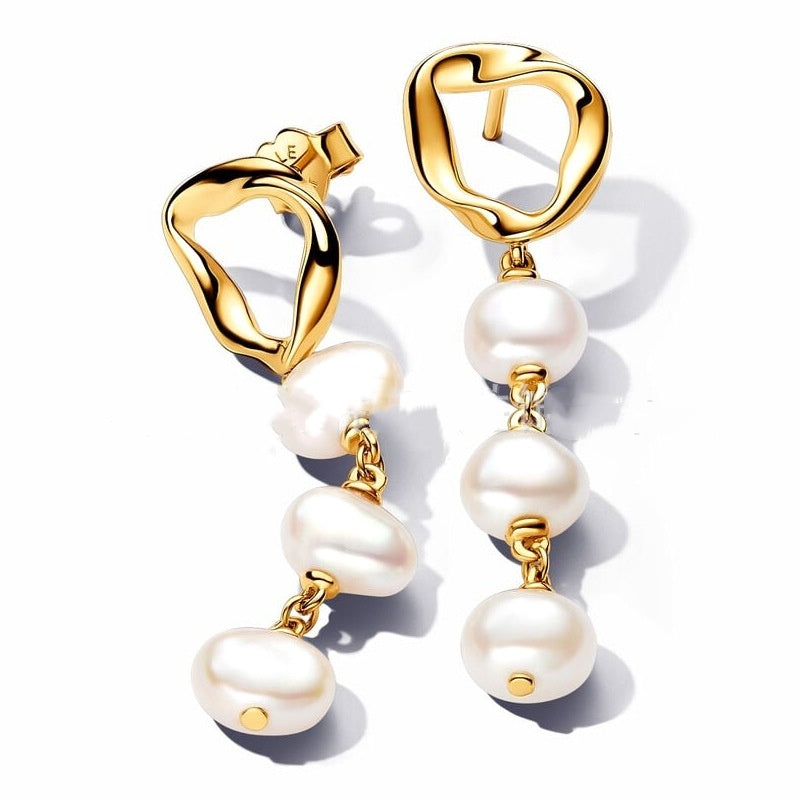 S925 Sterling Silver New Style Pearl Series Earrings