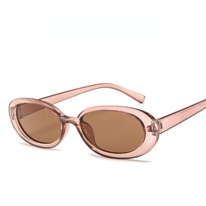 Fashion Oval Frame Cow Color Trend  Small Frame Glasses Ins New Sunglasses