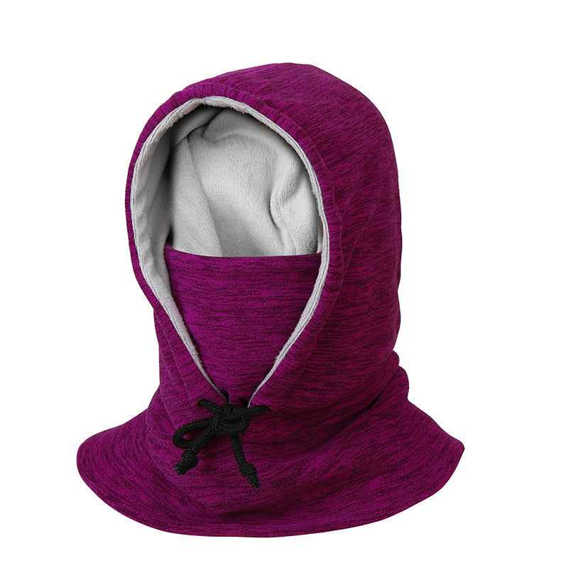 2-in-1 Hat Winter Scarf Windproof And Cold-proof Thickened Warm Cycling Riding Pullover Caps For Women Men - MIQ Store