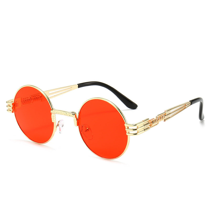 Steampunk Sunglasses Round Frame Personality Travel Street Shoot