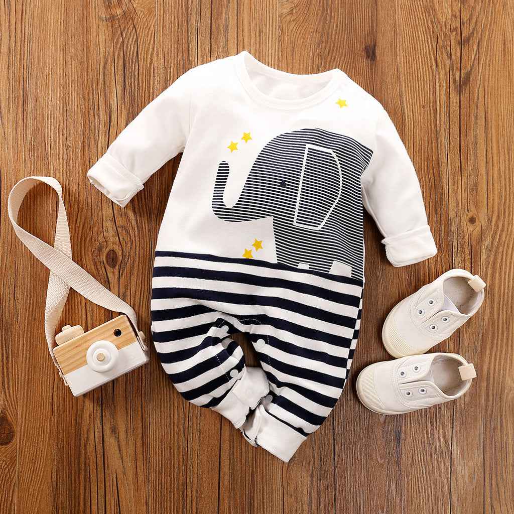 Long-Sleeved Cotton Korean Male And Female Baby Animal Crawling Clothes - MIQ Store