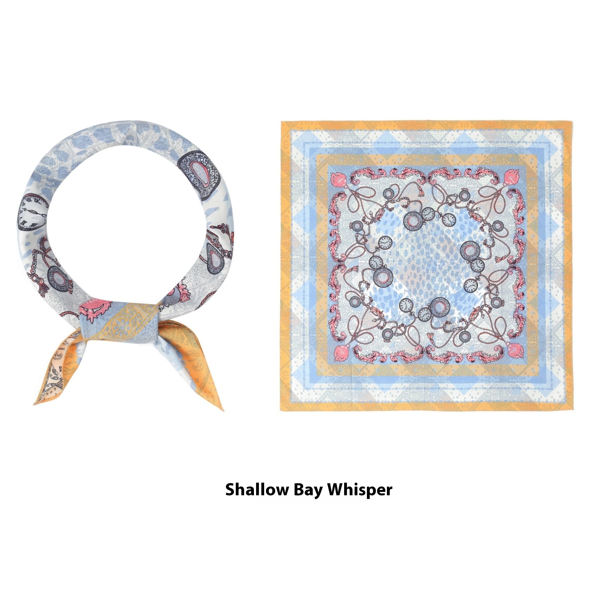 Thin Headcloth Duplex Printing Silk Scarf Square Scarf