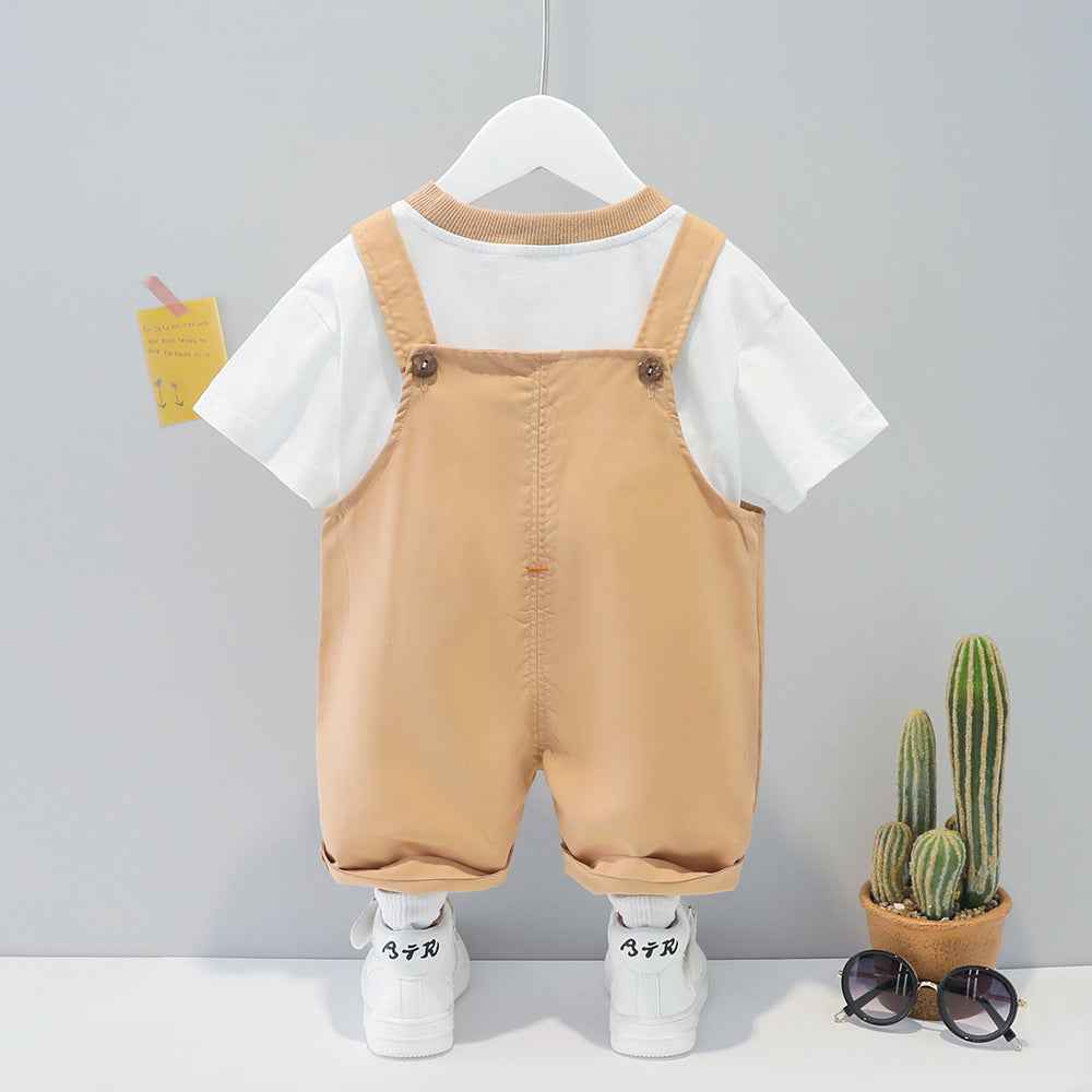 Children's Clothing Men And Women Baby Summer Cartoon Short-sleeved Overalls - MIQ Store