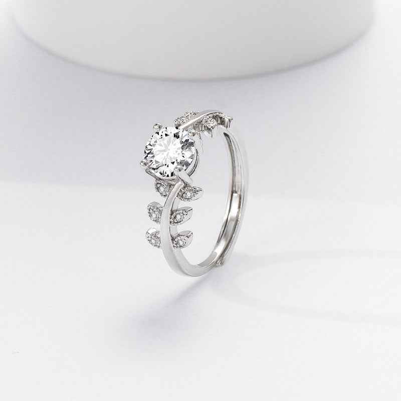 1 Carat Light Luxury High-sensitivity Ring For Female Index Finger
