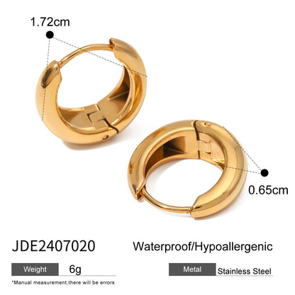 Women's High-grade Ins Stainless Steel Circle Earrings