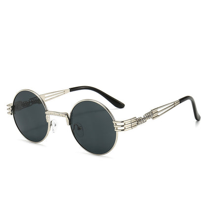 Steampunk Sunglasses Round Frame Personality Travel Street Shoot