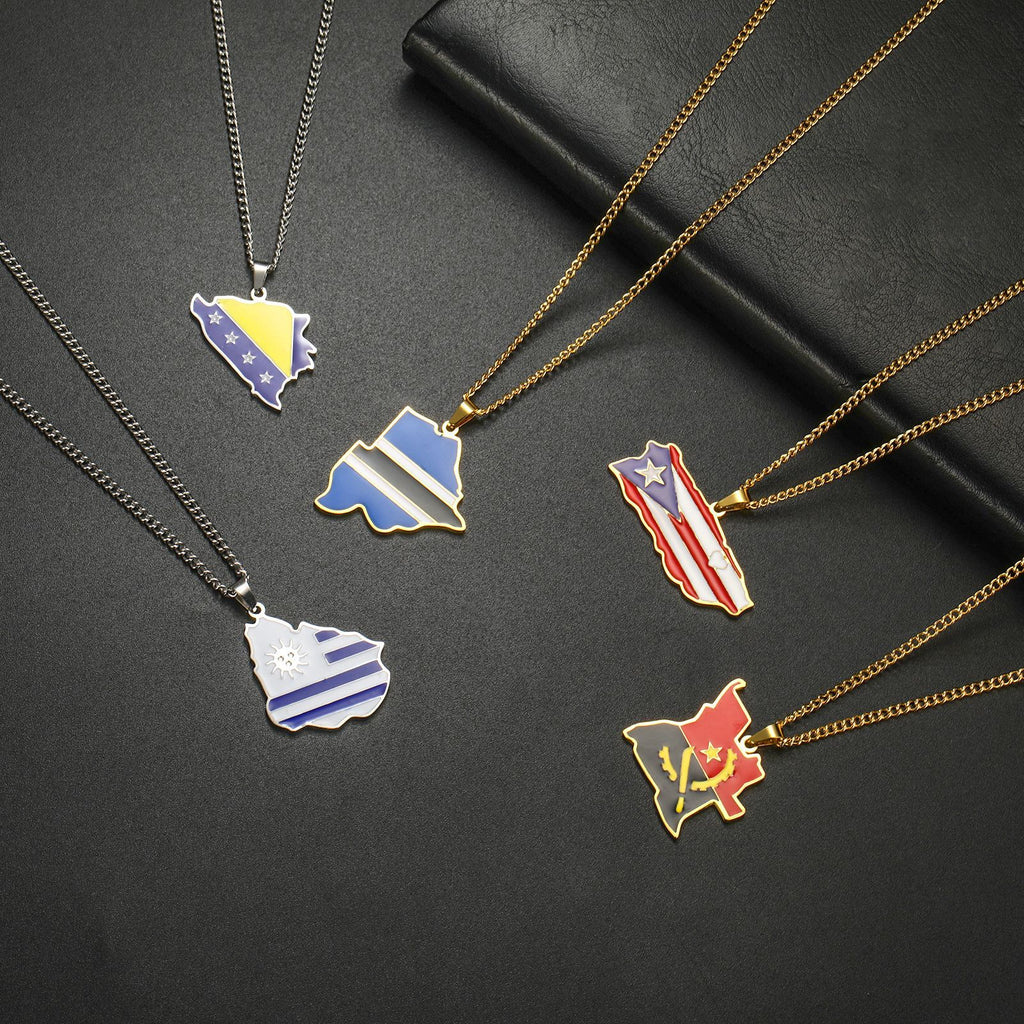 Women's Creative All-match Map Pendant Necklace