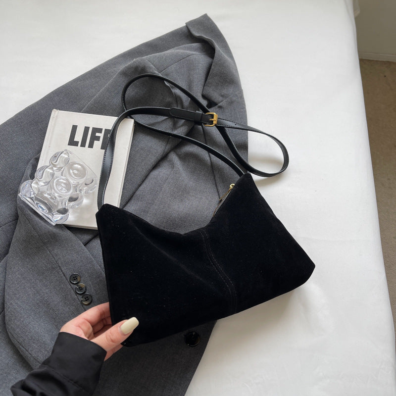 Retro Suede Underarm Bag Women's Daily Commute