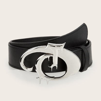 Jeans Belt Decoration New Versatile Casual Belt Smooth Buckle Korean Simple
