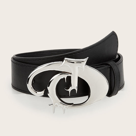Jeans Belt Decoration New Versatile Casual Belt Smooth Buckle Korean Simple