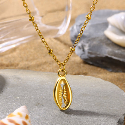 Starfish Beach Stainless Steel Shell Necklace