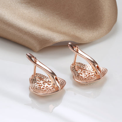 Geometry Pattern Hollow Carved Two-tone Earrings
