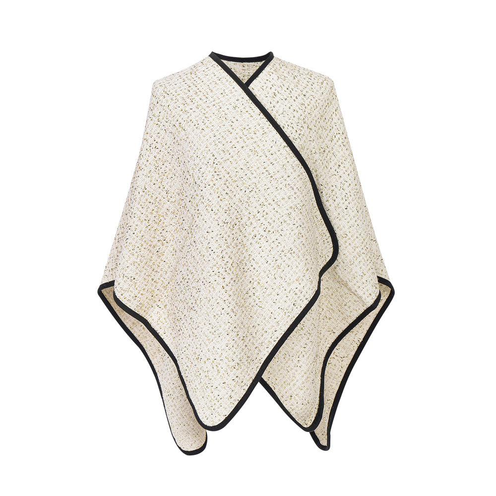 Wool Gold Silk Classic Style Shawl