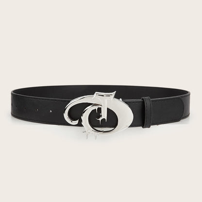Jeans Belt Decoration New Versatile Casual Belt Smooth Buckle Korean Simple