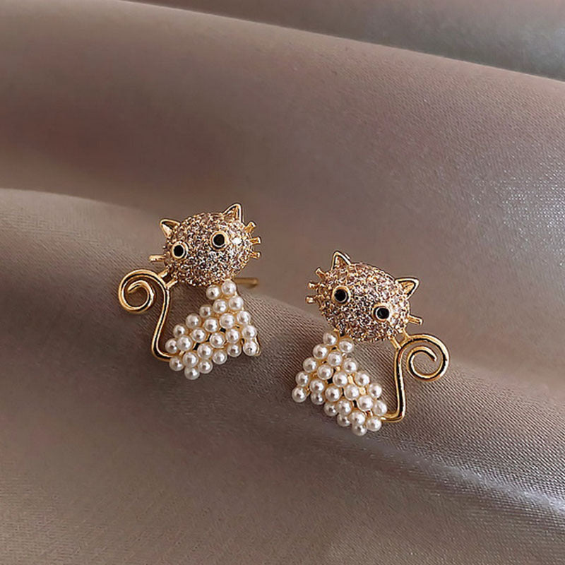 Animal Series Full Gemstone Earrings Ladies