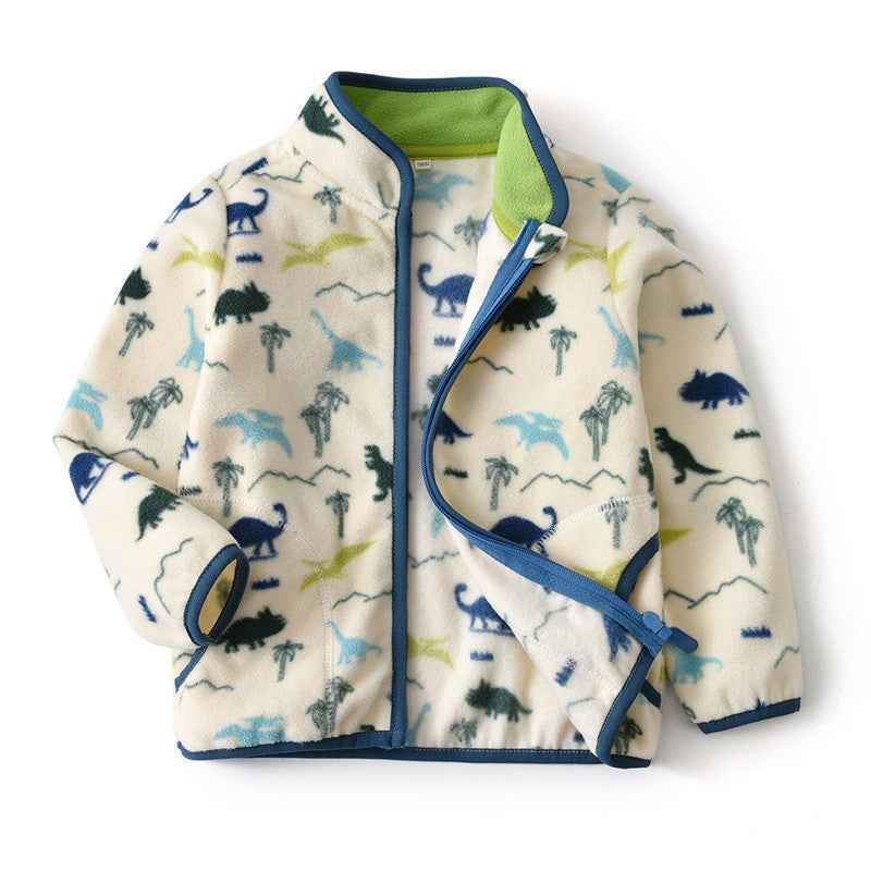 New Dinosaur Print Thin Male Baby Jacket - MIQ Store