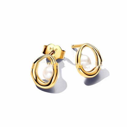 S925 Sterling Silver New Style Pearl Series Earrings