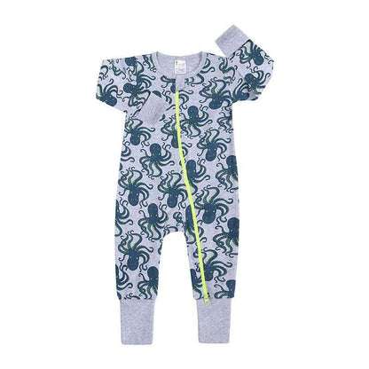 Spring And Autumn Long Sleeve Cotton Baby Jumpsuit Male And Female Baby Home Romper - MIQ Store