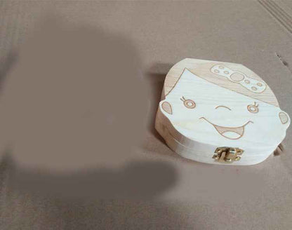 Wooden Male And Female Baby Deciduous Tooth Box