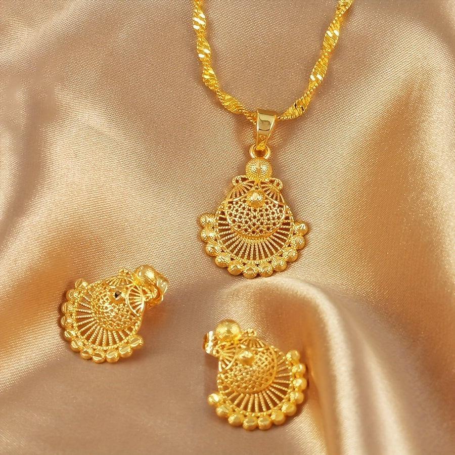 India Africa Light Luxury Shell Necklace Earrings Suit
