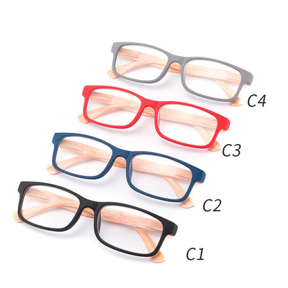 Square Presbyopia Glasses Bamboo Foot Men's And Women's Small Frame