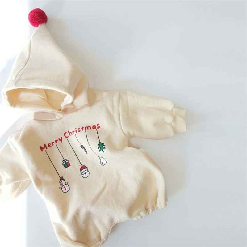 Male And Female Baby Snowman Fleece Sweater One-piece Romper Romper - MIQ Store