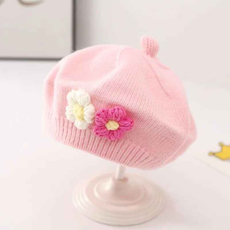 Baby Girl Hat Baby Wool Knitted Beret