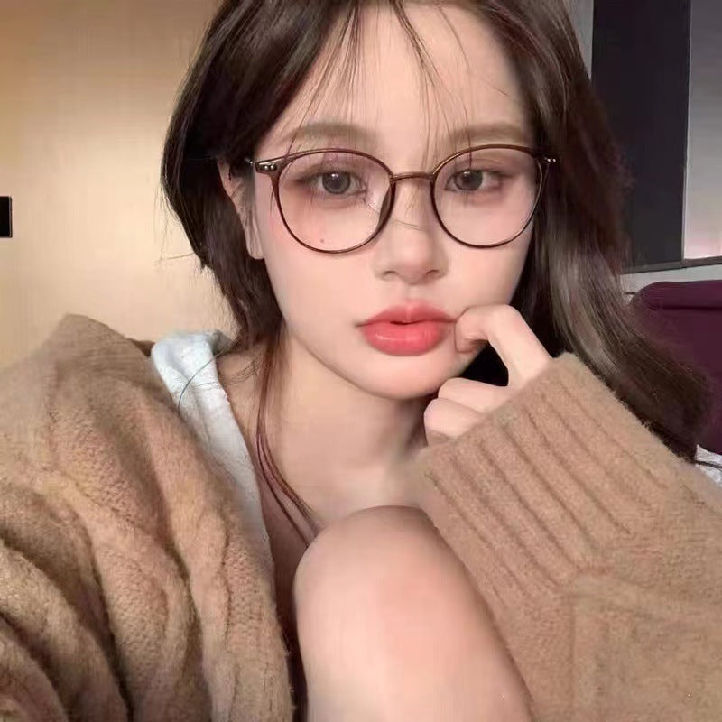 Anti-blue Light Mirror Super Light Blush Cold Tawny Glasses