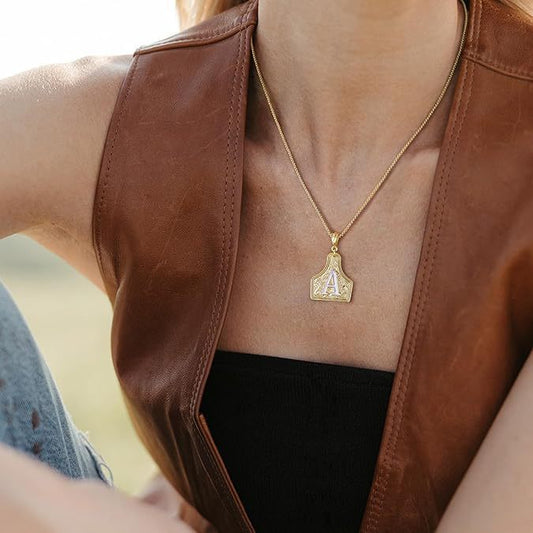 Fashion Personalized Letter Embossed Necklace