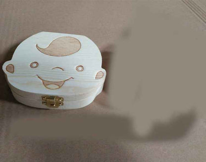 Wooden Male And Female Baby Deciduous Tooth Box