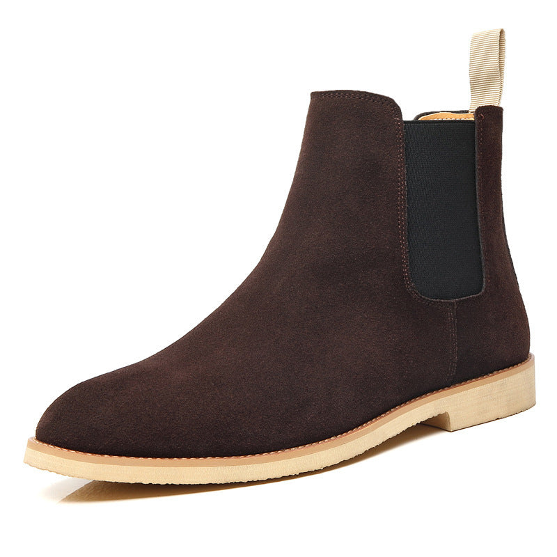 Boots Men's Leather Autumn And Winter Men's Boots Pointed Toe