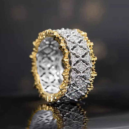 Hollow Color Zircon Affordable Luxury Fashion High-grade Ring Female