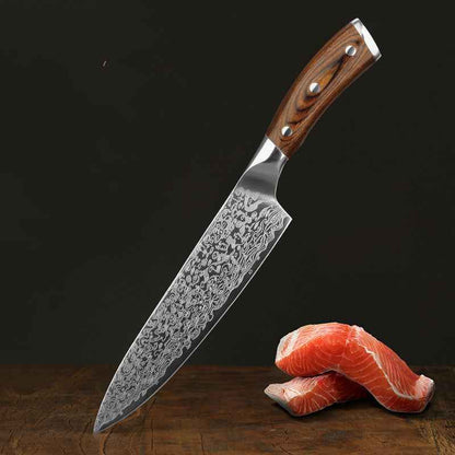 Damascus Leather Steel Kitchen Stainless Steel Kitchen Knife