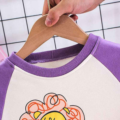 Male And Female Baby Cartoon Long-sleeved Two-piece Suit - MIQ Store