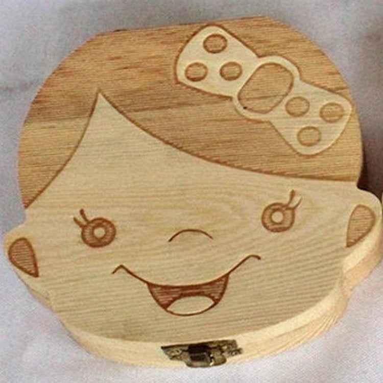 Male And Female Wooden Baby Deciduous Teeth Storage Box Baby Lanugo Teeth Storage Box - MIQ Store