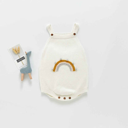 New Baby Girl Baby Knitted Strap Jumper