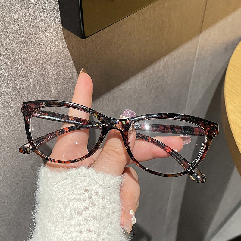 Cat's Eye Plain Glasses Summer Dopamine Decoration Anti-blue Light