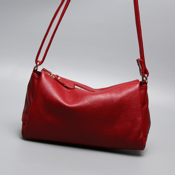 Casual Simple One-shoulder Crossbody Women's Soft Leather Bag