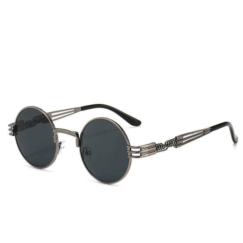 Steampunk Sunglasses Round Frame Personality Travel Street Shoot